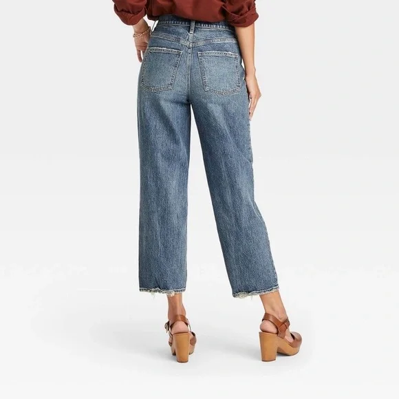 Universal Thread  Straight High-Rise Medium Tint Denim Ankle Jean - Picture 2 of 15